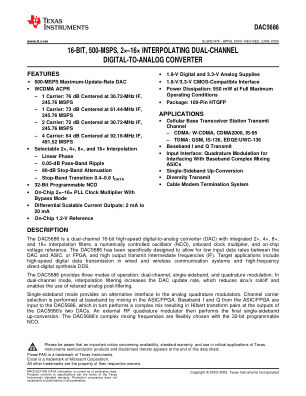 DAC5686 datasheet cover page