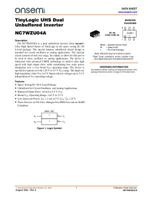 NC7WZU04A 数据手册首页