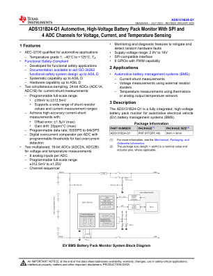 ADS131B24-Q1 数据手册首页