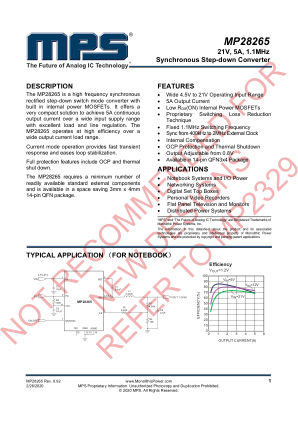 MP28265 datasheet cover page