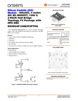 NXH004P120M3F2PTHG 数据手册首页