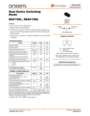 BAV199LT1 数据手册首页