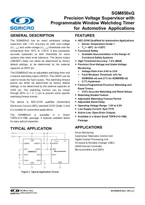 SGM850XQ datasheet cover page
