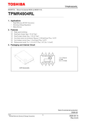 TPMR4904RL datasheet cover page
