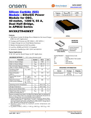 NVXK2TR40WXT datasheet cover page