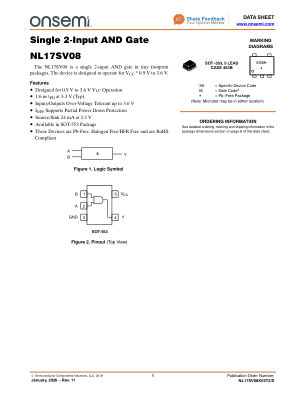 NL17SV08 datasheet cover page