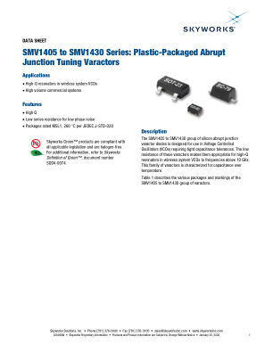 SMV1430-040LF datasheet cover page
