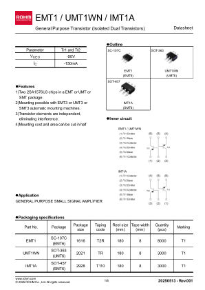 UMT1WN 数据手册首页