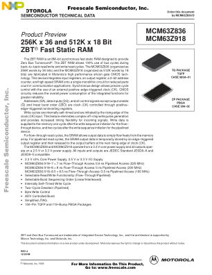 MCM63Z836 数据手册首页