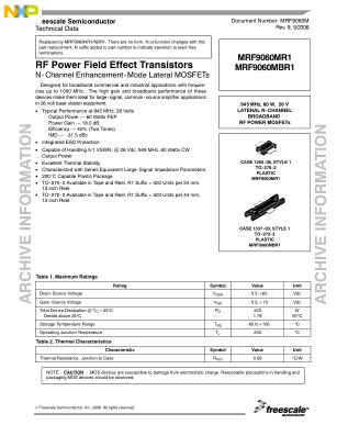MRF9060M 数据手册首页