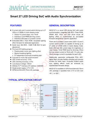 AW22127 datasheet cover page