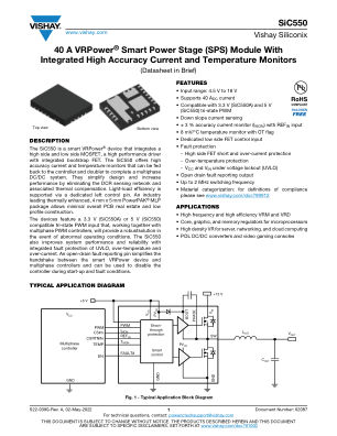 SIC550 datasheet cover page