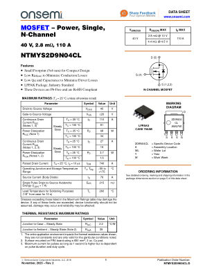 NTMYS2D9N04CL 数据手册首页