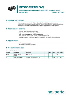 PESD30VF1BLS-QYL datasheet cover page