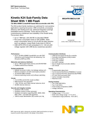 K24P142M120SF5 数据手册首页
