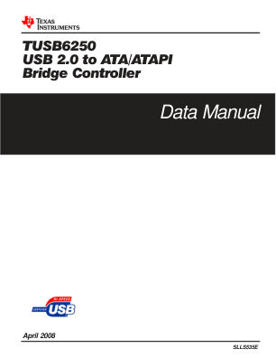 TUSB6250 datasheet cover page