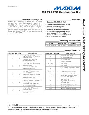MAX1577Z datasheet cover page