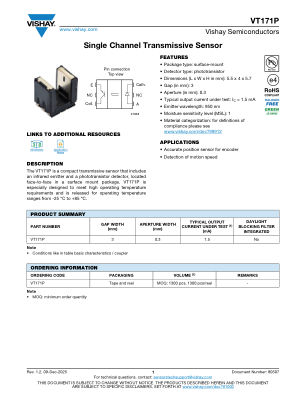 VT171P datasheet cover page