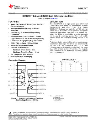 DS34LV87T datasheet cover page
