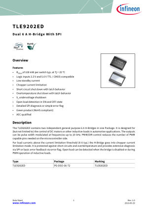 TLE9202ED datasheet cover page