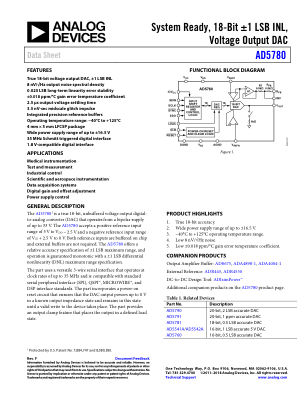 AD5780 数据手册首页