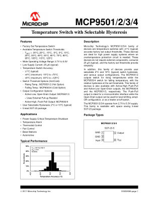 MCP9502PT-095E 数据手册首页