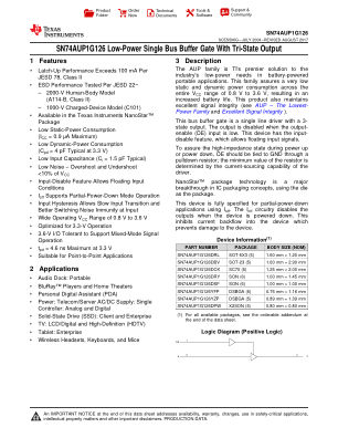SN74AUP1G126 datasheet cover page
