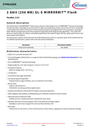 S70GL02GS datasheet cover page