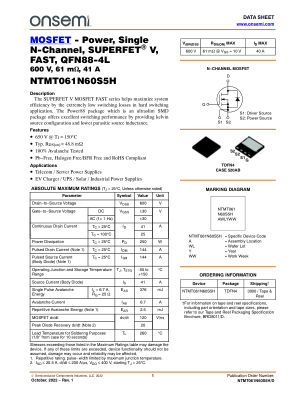 NTMT061N60S5H datasheet cover page