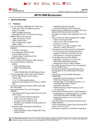 AM1705 datasheet cover page