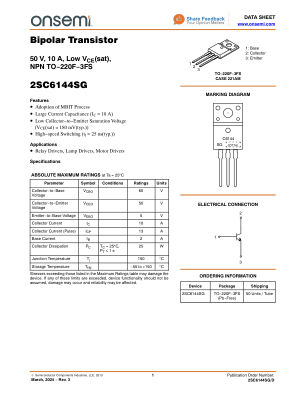 2SC6144SG datasheet cover page