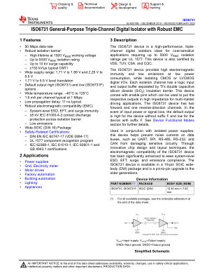 ISO6731 数据手册首页
