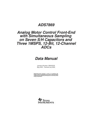 ADS7869 数据手册首页
