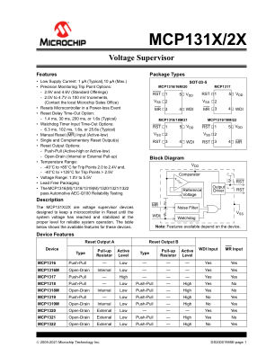 MCP1321T-46LE 数据手册首页