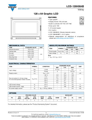 LCD128H064B datasheet cover page