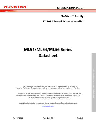 ML51 datasheet cover page