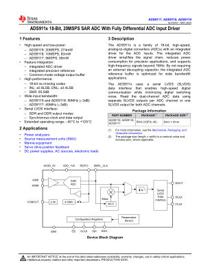 ADS9119 datasheet cover page