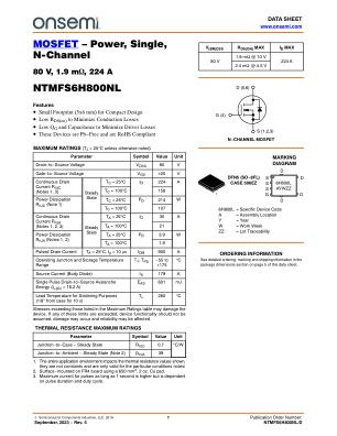 NTMFS6H800NL 数据手册首页