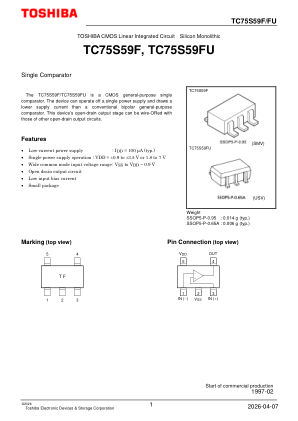 TC75S59FU datasheet cover page