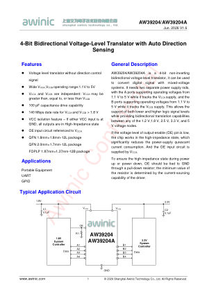 AW39204 datasheet cover page