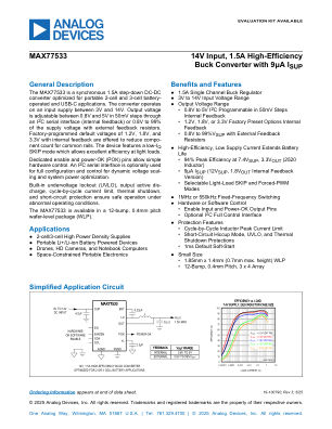 MAX77533 datasheet cover page