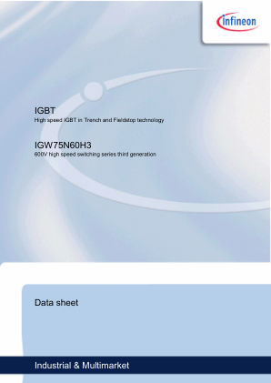 IGW75N60H3 datasheet cover page