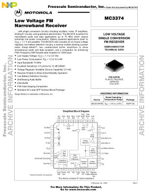 MC3374 datasheet cover page