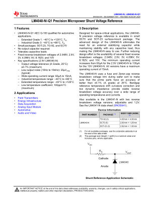 LM4040-N-Q1 datasheet cover page