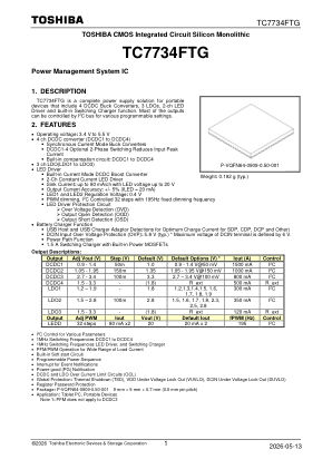 TC7734FTG datasheet cover page