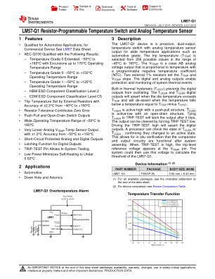 LM57-Q1 datasheet cover page