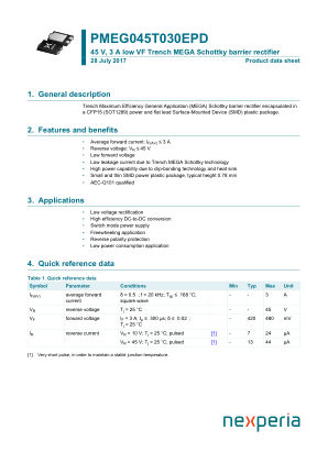 PMEG045T030EPD datasheet cover page
