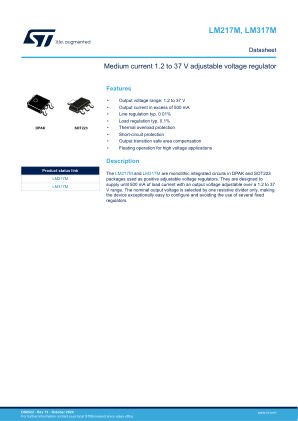 LM217M datasheet cover page