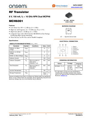 MCH6001 数据手册首页