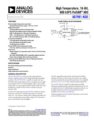 AD7981-KGD 数据手册首页